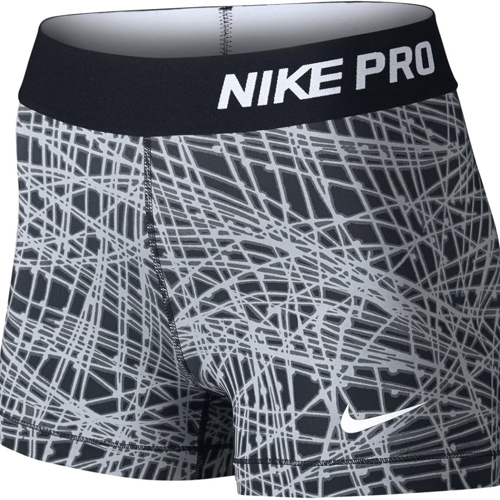 Nike Pro Black Grey White Graphic Shorts